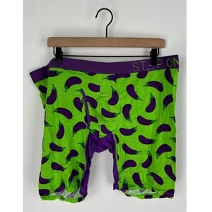 Step One Boxer Brief Fly Eggplant Mens Size 4XL Green Purple New Underwear